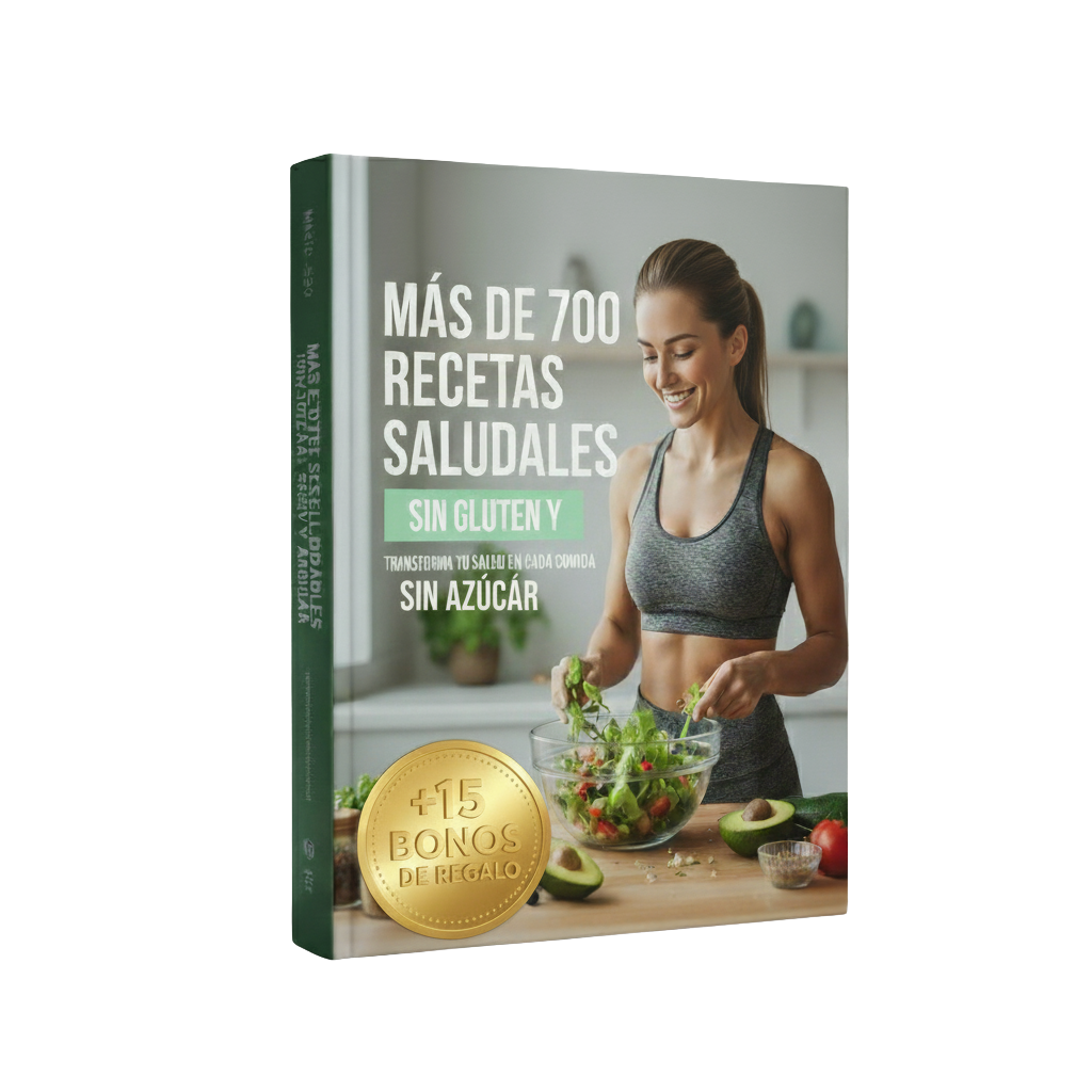 700 Recetas Saludables+ 15 BONUS de Regalo🎁