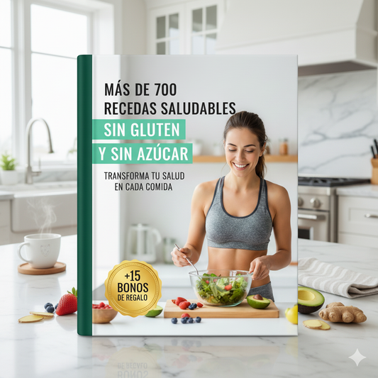 700 Recetas Saludables+ 15 BONUS de Regalo🎁